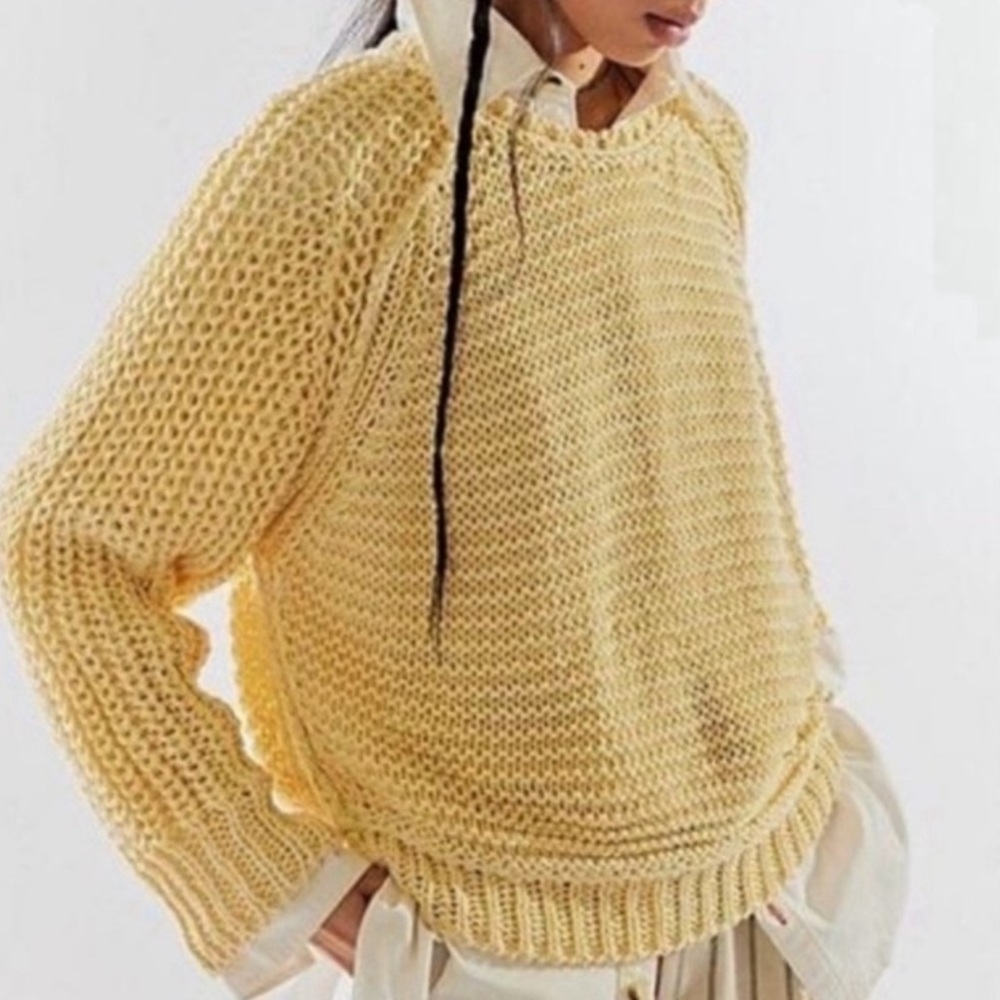WE THE FREE Heirloom Collection Essential Linen sweater new with partial tag